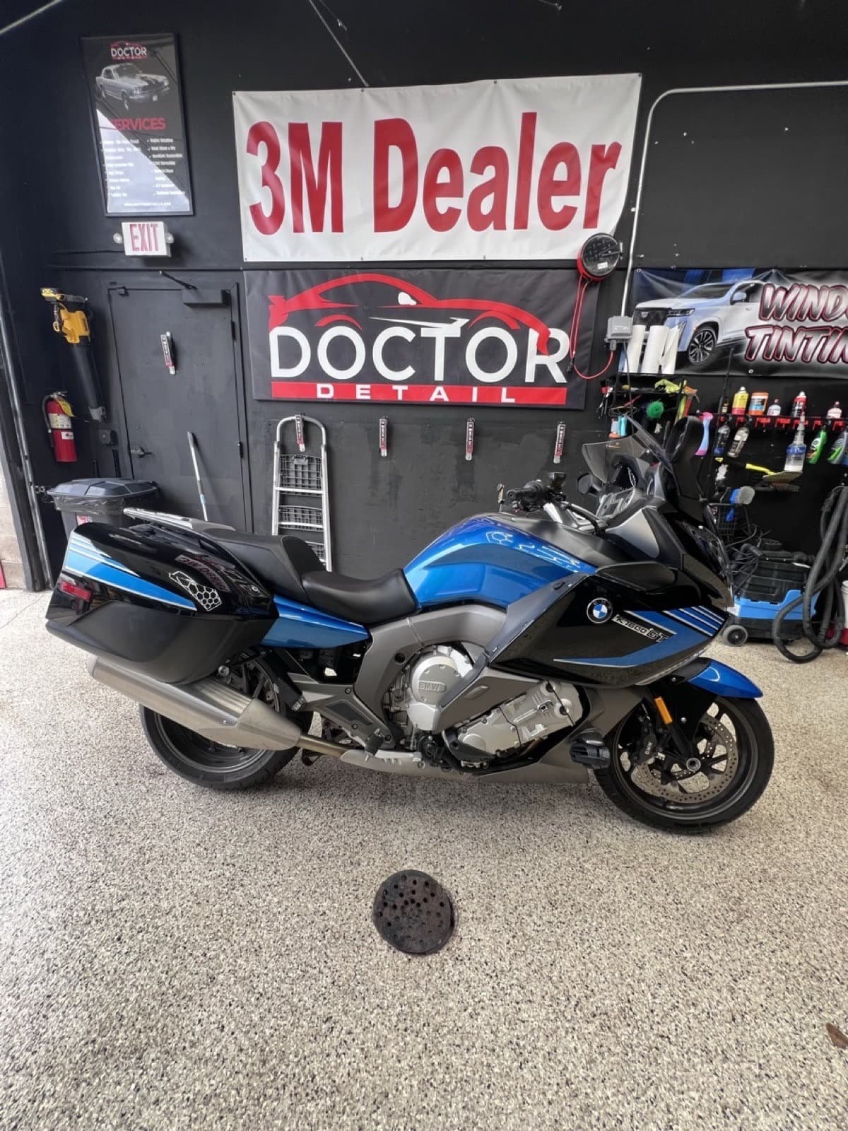 BMW motorcycle window tint and detail — Doctor Detail Eagan MN