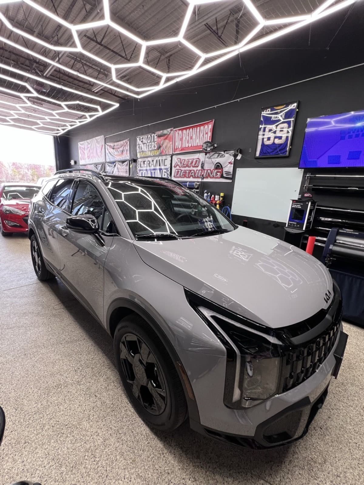 Kia SUV window tinting and detail at Doctor Detail shop — Eagan MN