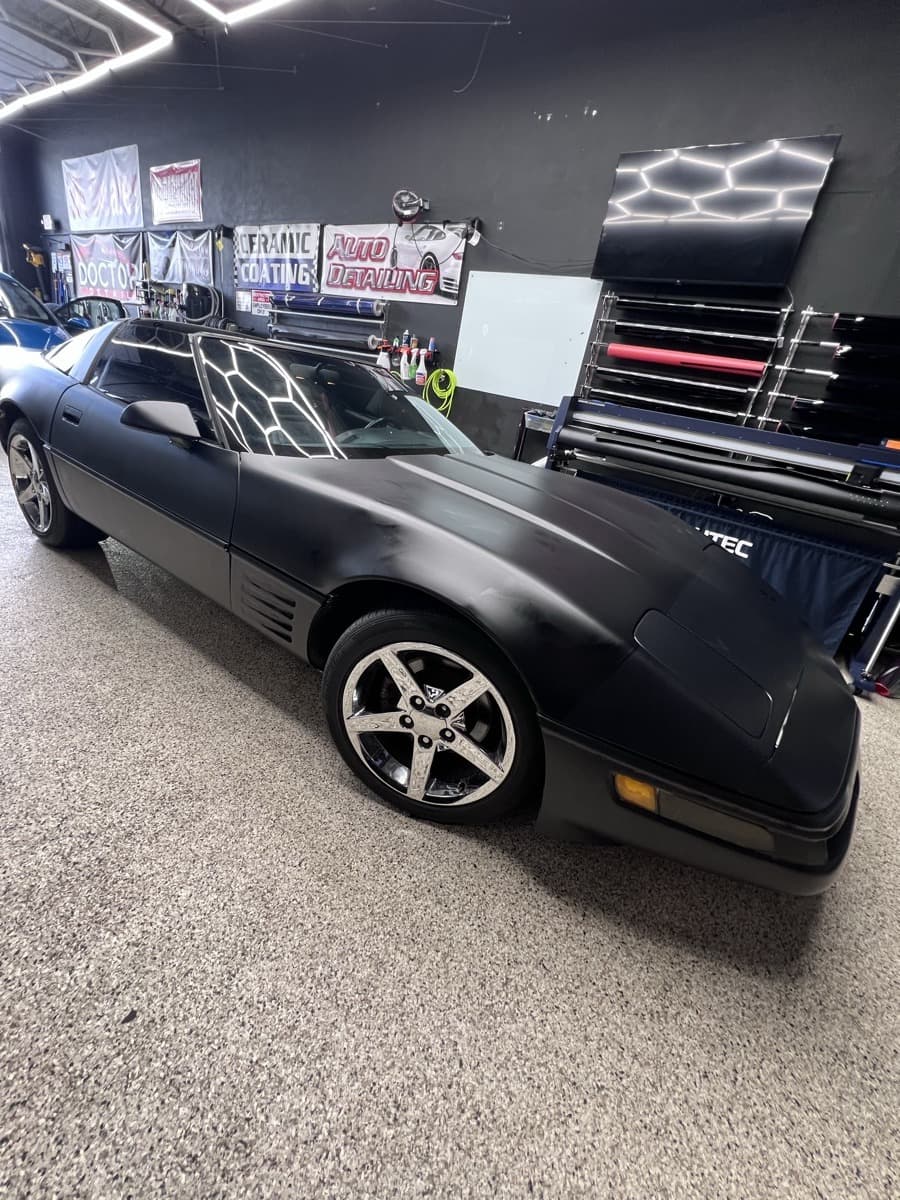 Black Corvette C4 detail at Doctor Detail Eagan MN