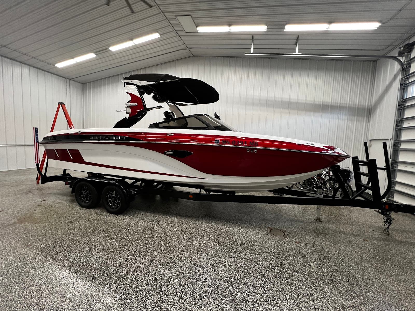 Speedboat detail on trailer — Doctor Detail Eagan MN