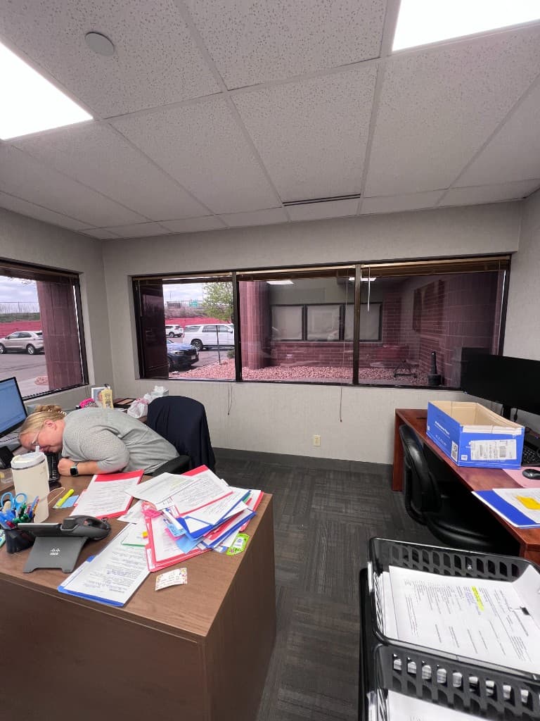 Commercial office interior with professionally tinted windows — Doctor Detail Eagan MN